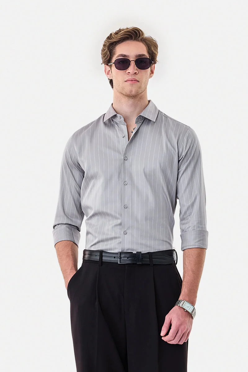 سنيتش Slim Fit Stripes Luxe Shirt
